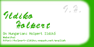 ildiko holpert business card