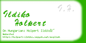 ildiko holpert business card